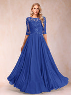 Freya Claire Royal Blue back view mother of the bride dress
