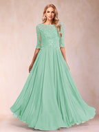 Freya Claire Mint Green front view mother of the bride dress