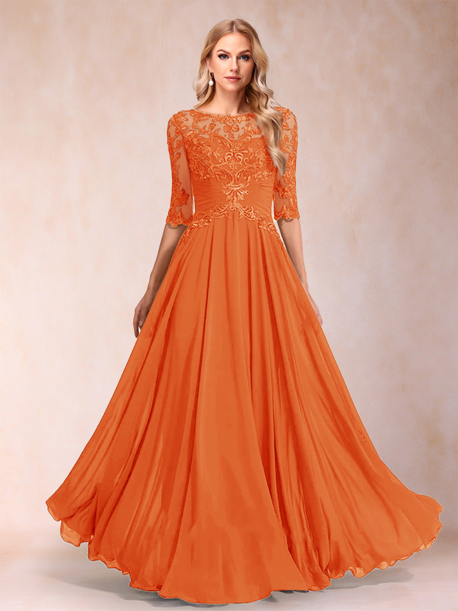 Freya Claire Orange front view mother of the bride dress