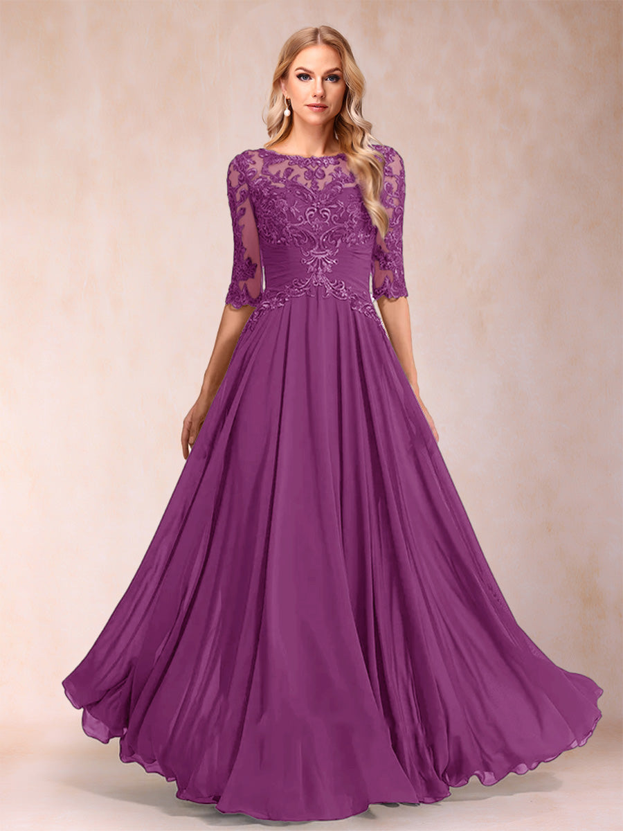 Freya Claire Orchid front view mother of the bride dress