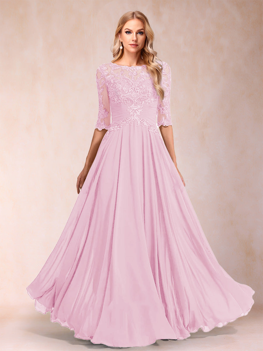 Freya Claire Rose Pink front view mother of the bride dress