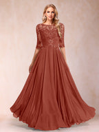 Freya Claire Rust front view mother of the bride dress