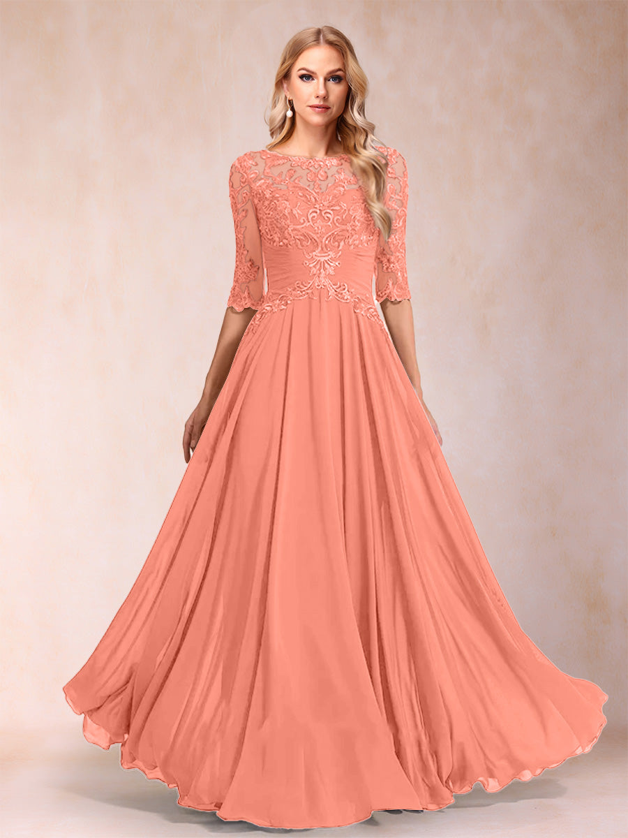 Freya Claire Coral back view mother of the bride dress
