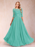 Freya Claire Pool Blue back view mother of the bride dress