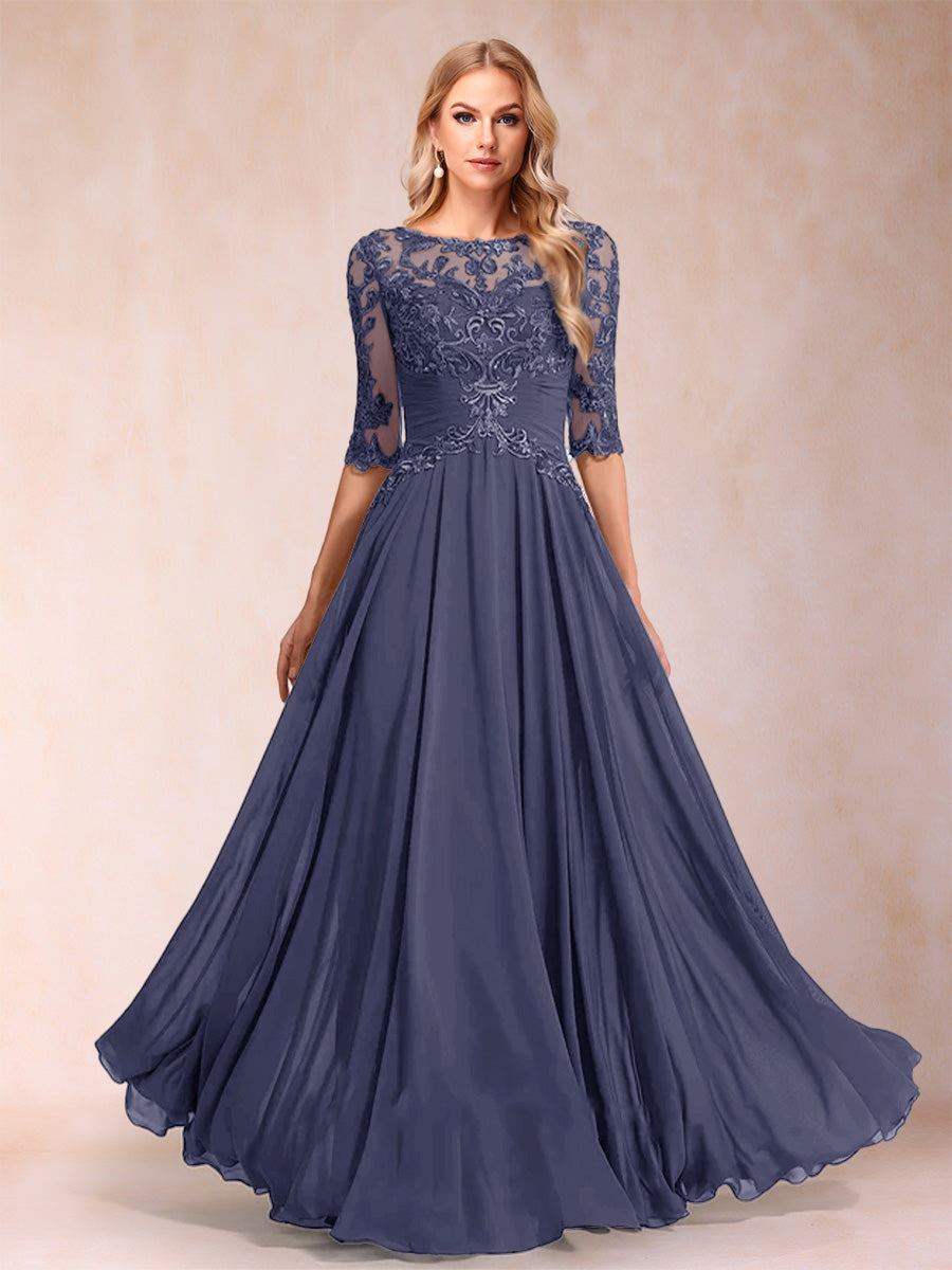 Freya Claire Dusty Blue bodice detail mother of the bride dress