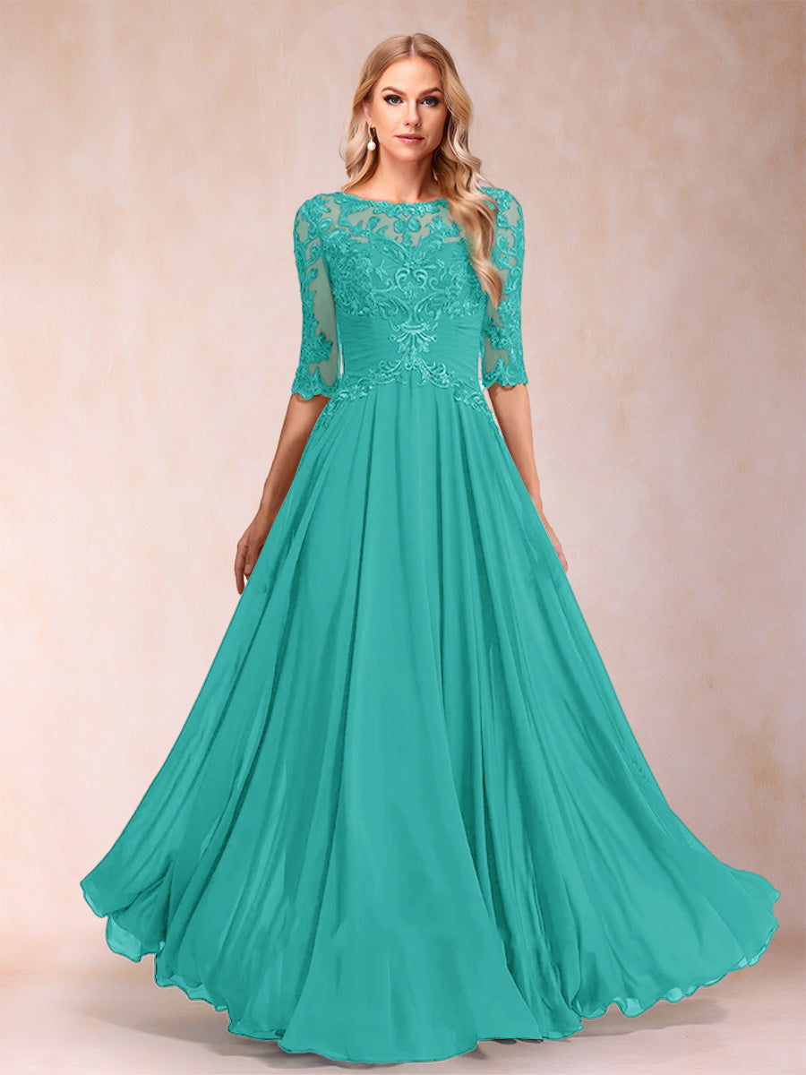 Freya Claire Turquoise back view mother of the bride dress