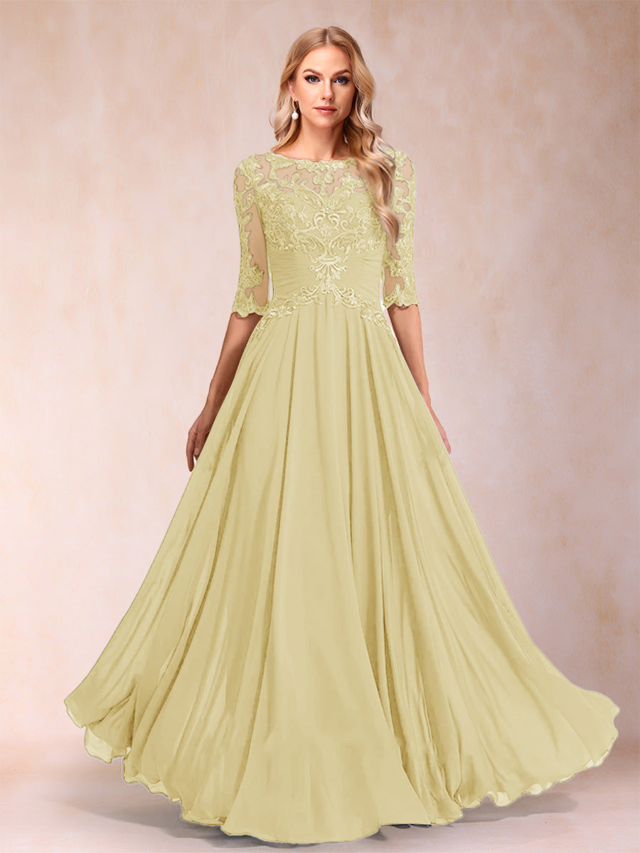 Freya Claire Yellow front view mother of the bride dress