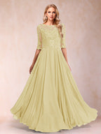 Freya Claire Yellow front view mother of the bride dress