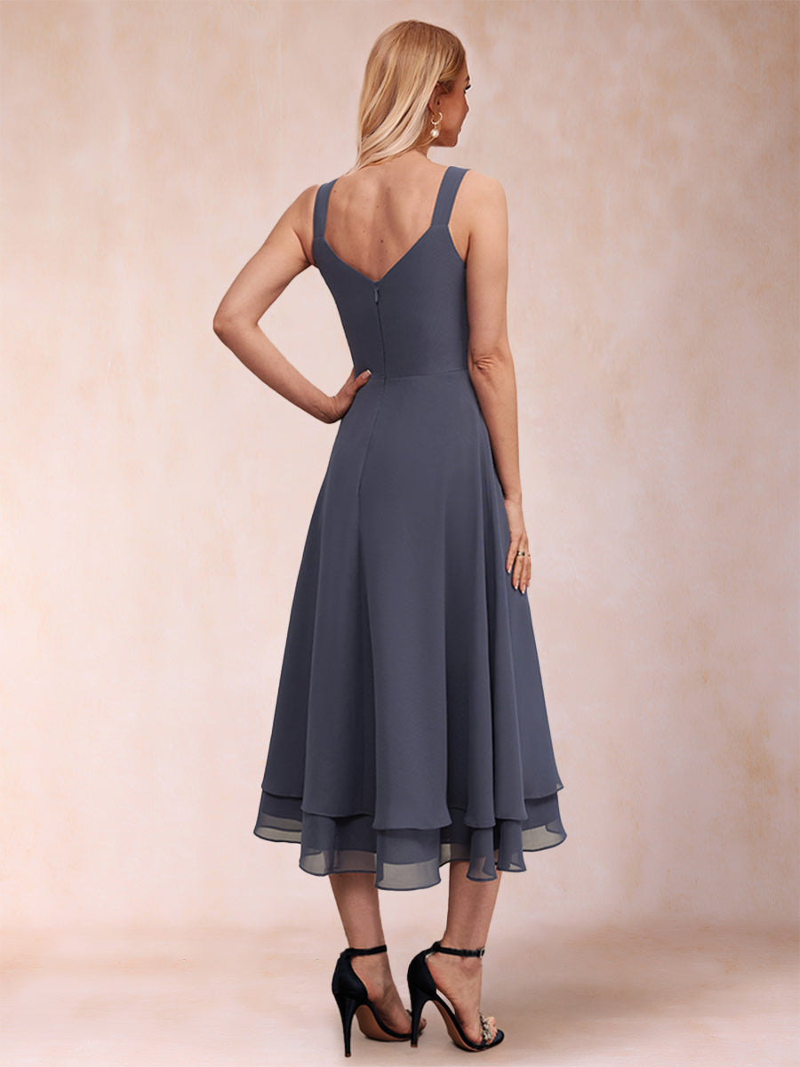 Delphine Dusty Blue bodice detail wedding guest dress