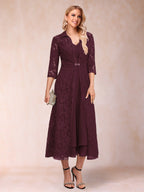 Delphine Burgundy back view wedding guest dress