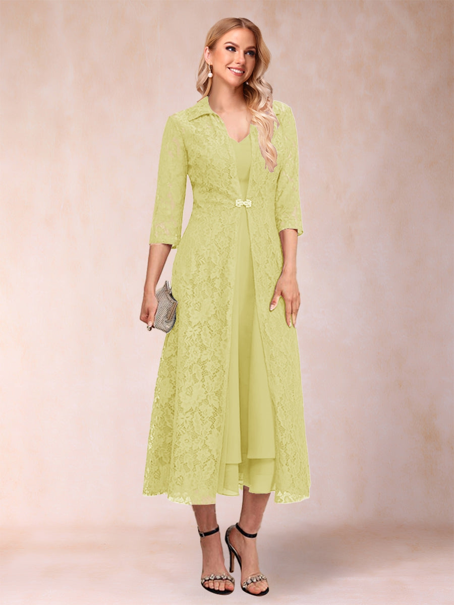 Jacquetta Dove Daffodil front view mother of the bride dress