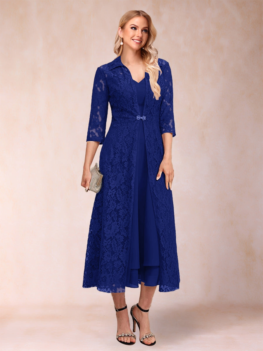 Delphine Royal Blue front view wedding guest dress