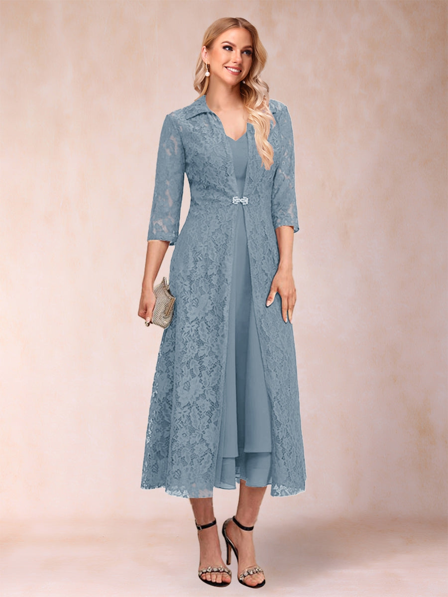 Jacquetta Dove Dusty Blue fabric detail mother of the bride dress