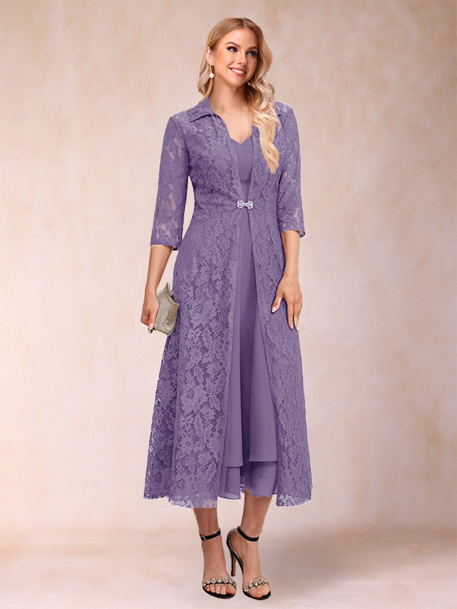 Delphine Wisteria front view wedding guest dress