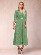 Delphine Sage Green back view wedding guest dress