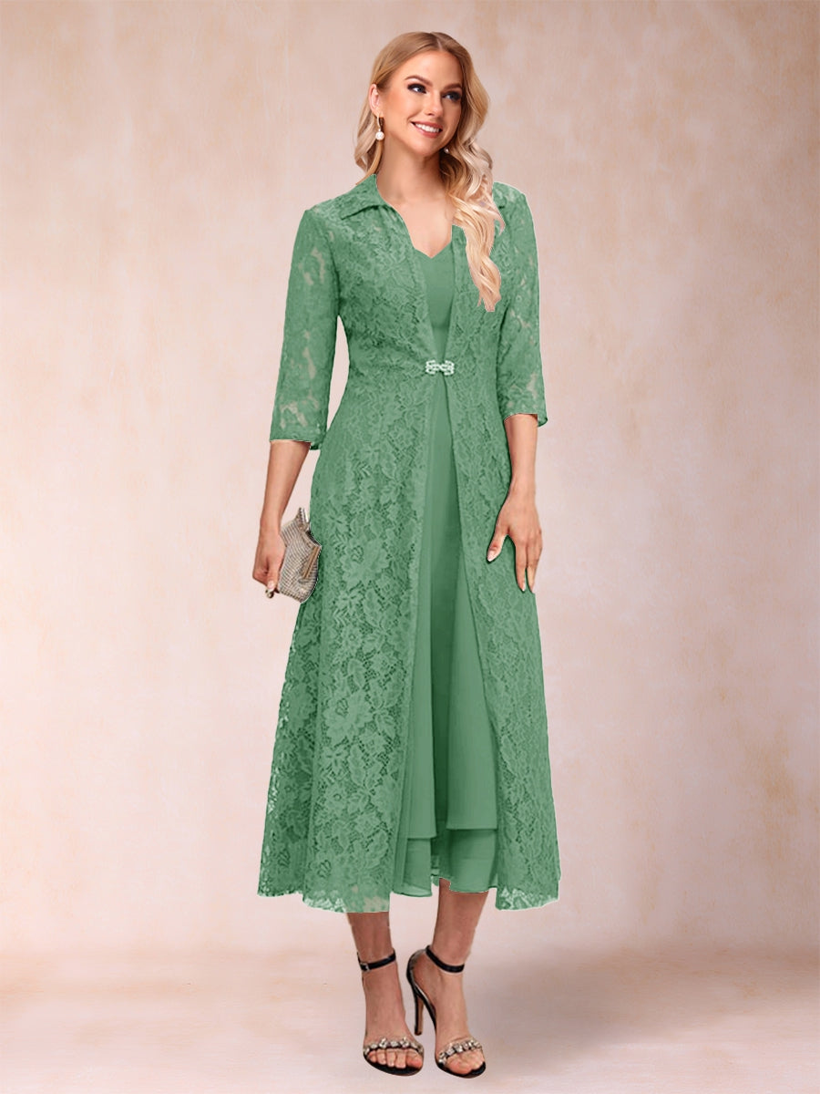 Delphine Eucalyptus front view wedding guest dress