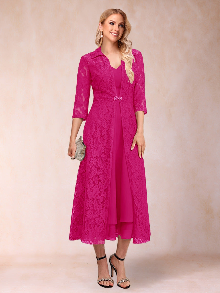 Jacquetta Dove Fuchsia back view mother of the bride dress