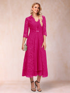 Jacquetta Dove Fuchsia back view mother of the bride dress