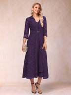 Delphine Grape front view wedding guest dress