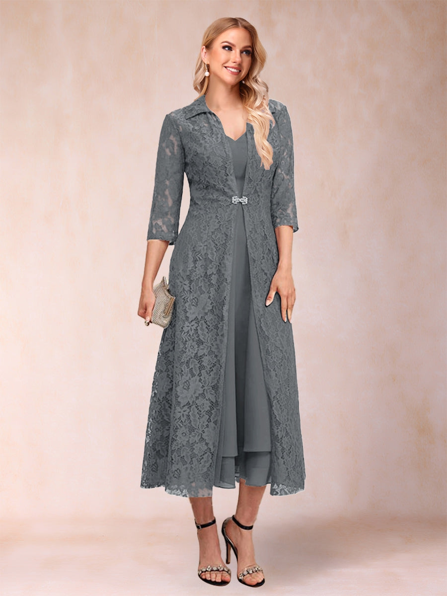 Delphine Grey front view wedding guest dress
