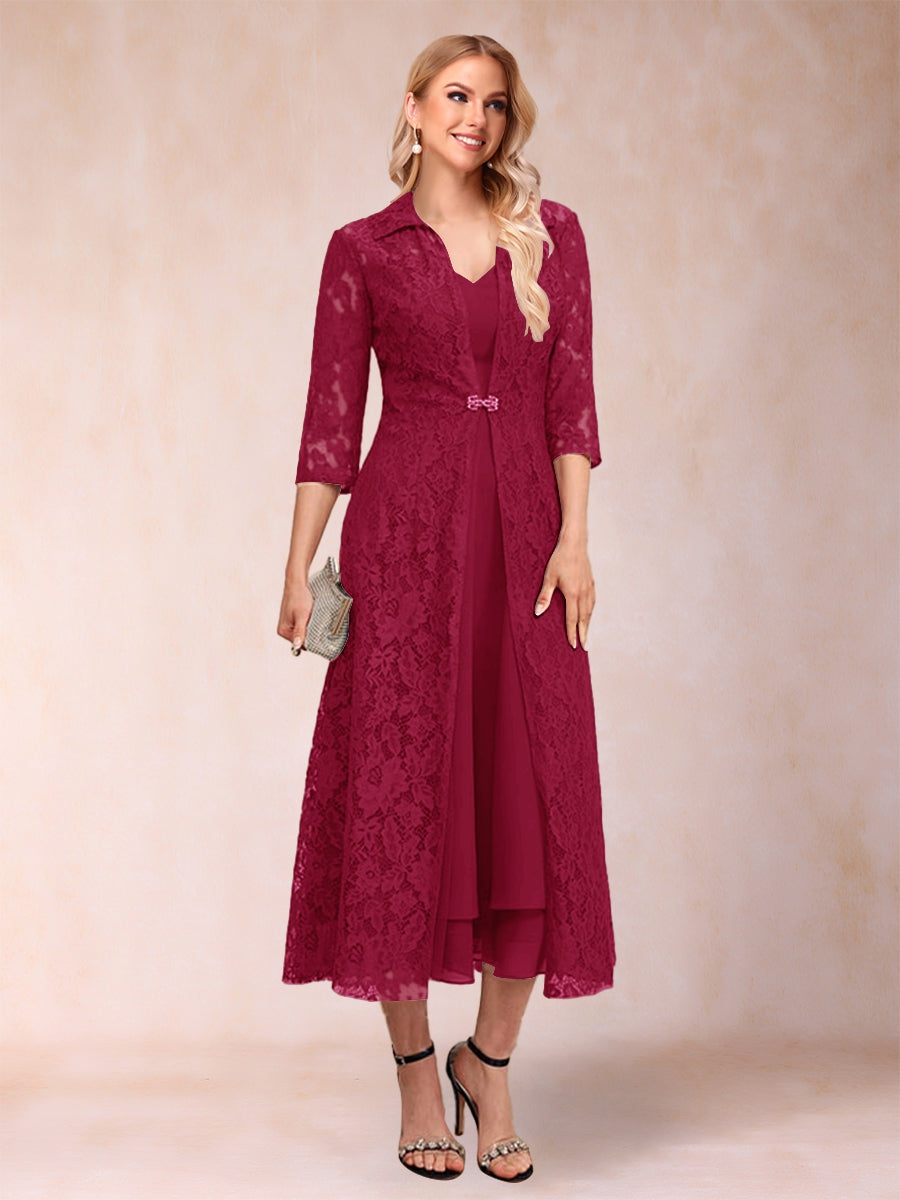 Delphine Burgundy front view wedding guest dress
