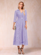 Jacquetta Dove Lilac front view mother of the bride dress