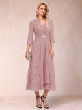 Delphine Mauve front view wedding guest dress
