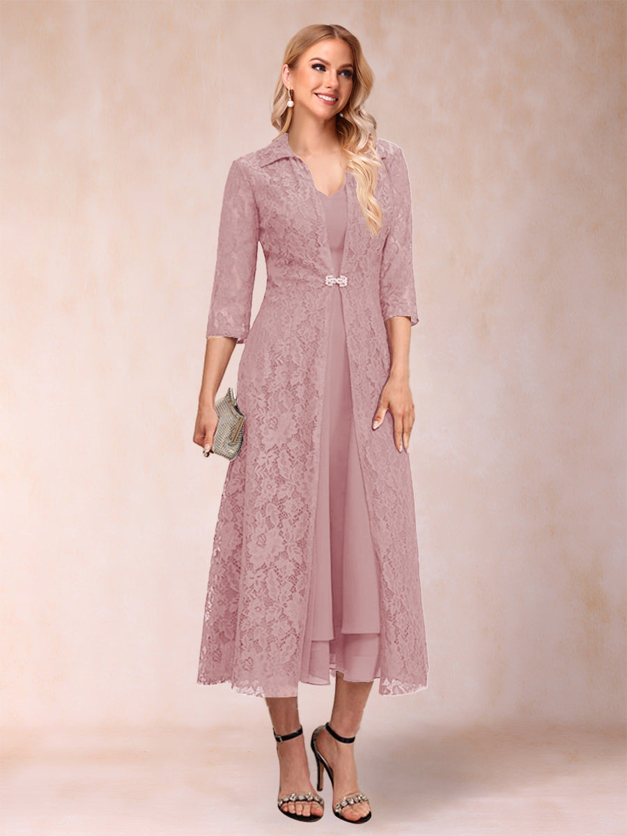 Delphine Mauve front view wedding guest dress