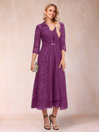 Delphine Orchid front view wedding guest dress