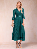 Delphine Peacock front view wedding guest dress