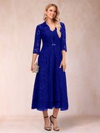 Jacquetta Dove Royal Blue side view mother of the bride dress