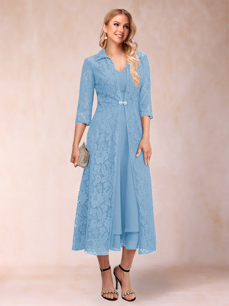 Delphine Sky Blue side view wedding guest dress