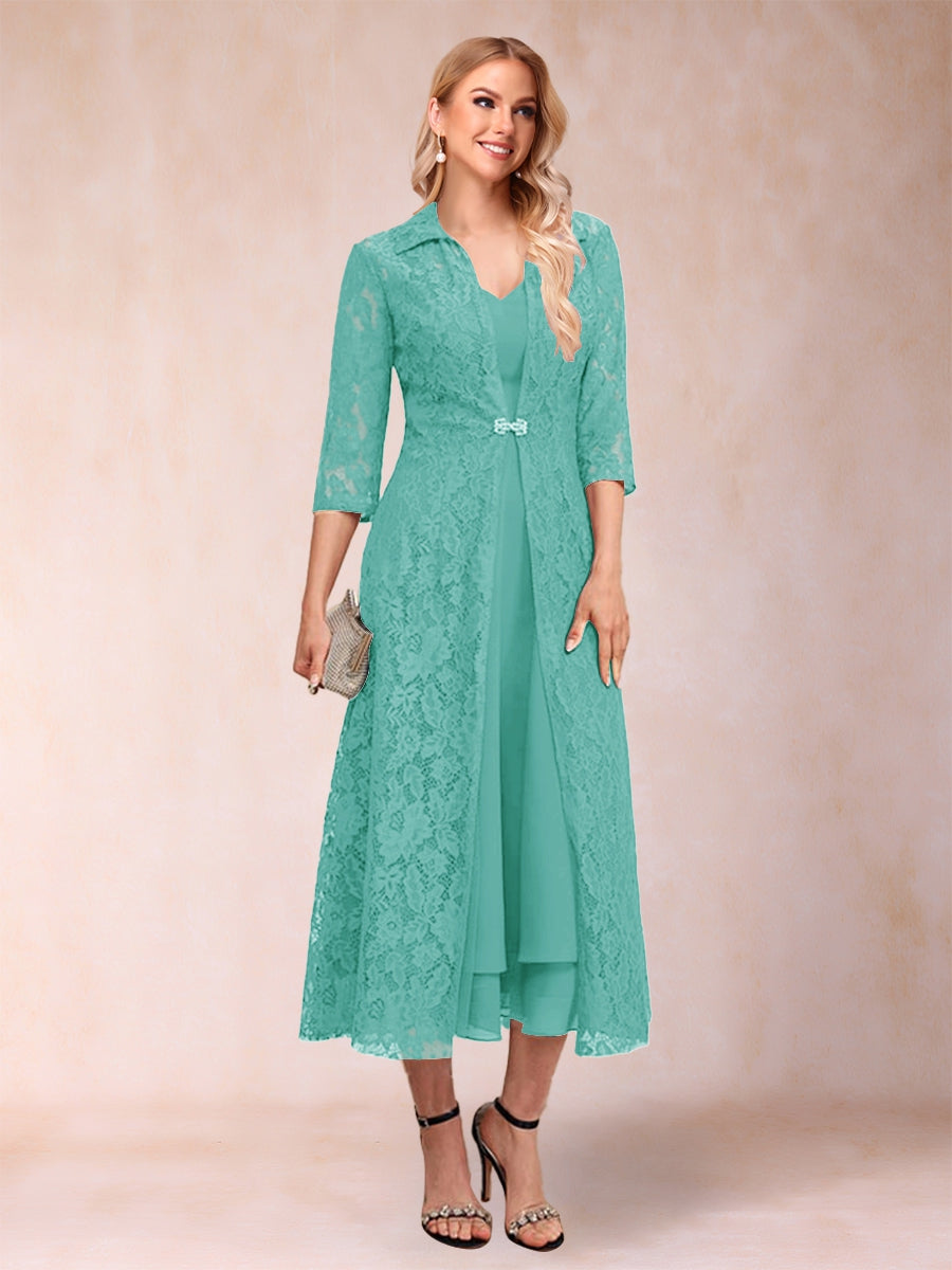 Jacquetta Dove Pool Blue back view mother of the bride dress