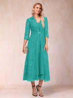 Delphine Turquoise back view wedding guest dress