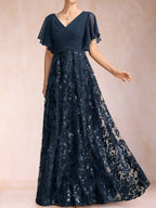 Florence Celeste Navy Blue bodice detail mother of the bride dress