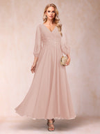 Ginevra Blush front view wedding guest dress