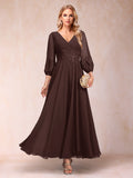Ginevra Brown front view wedding guest dress