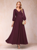 Ginevra Burgundy front view wedding guest dress