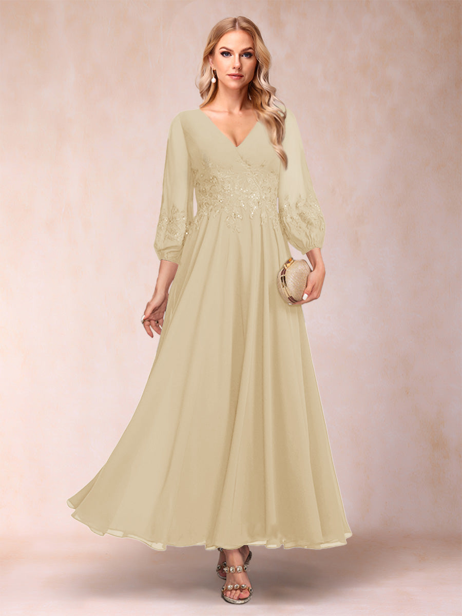 Ginevra Champagne front view wedding guest dress