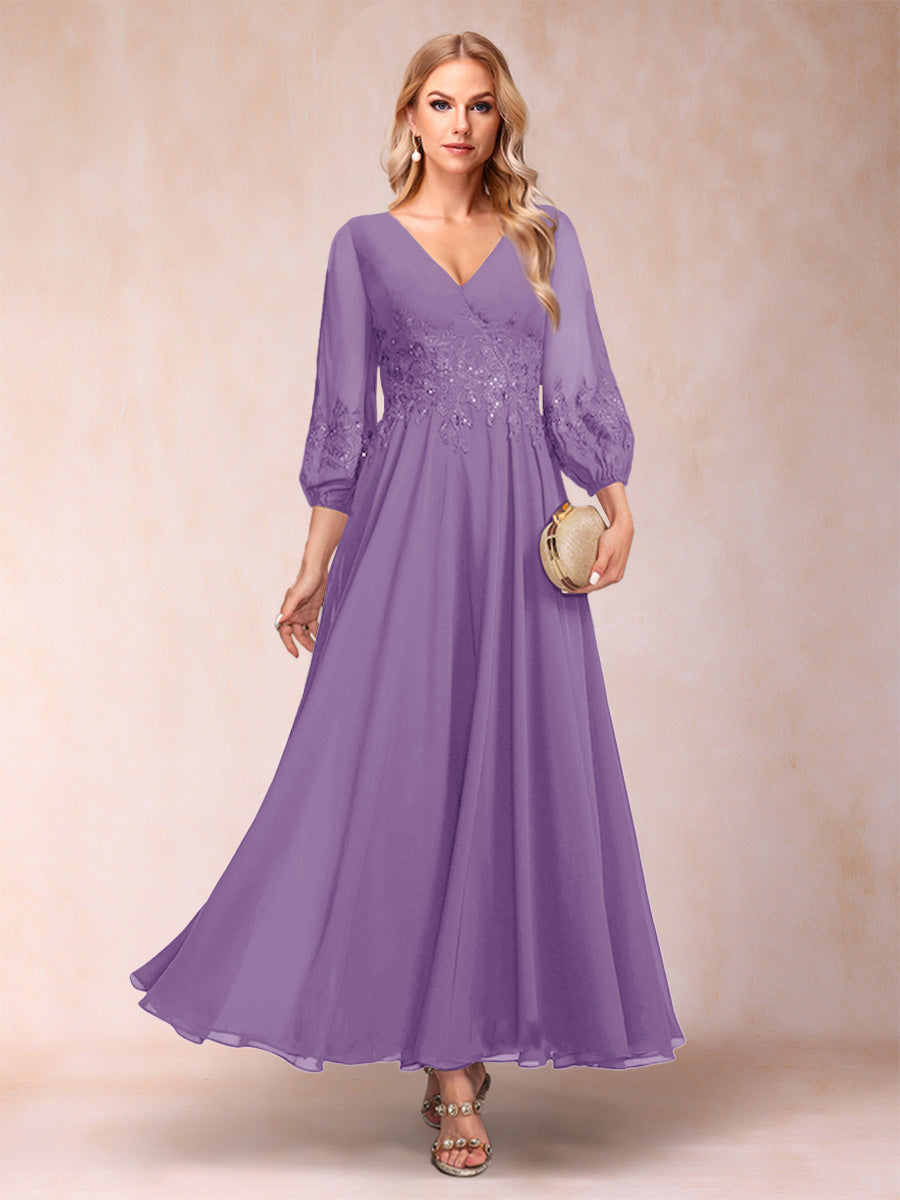 Ginevra Wisteria side view wedding guest dress