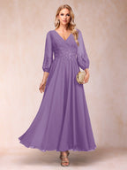 Ginevra Wisteria side view wedding guest dress