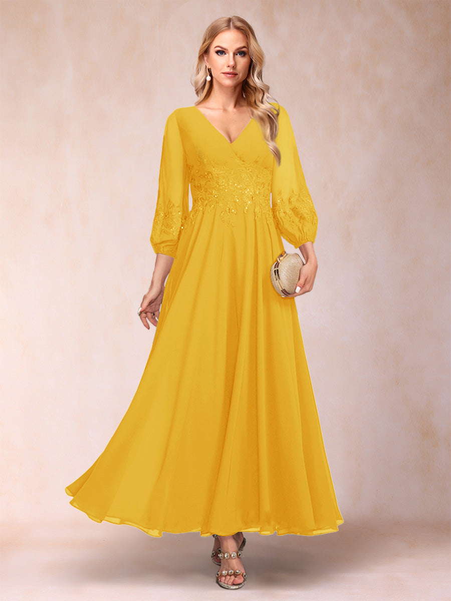 Nella Elise Gold front view mother of the bride dress
