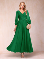 Ginevra Forest Green front view wedding guest dress
