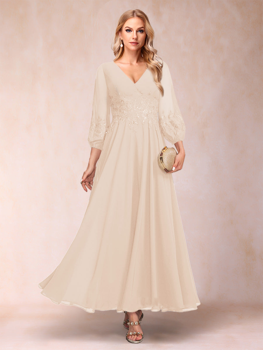 Ginevra Champagne back view wedding guest dress
