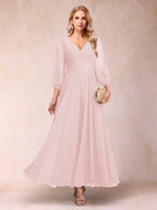 Ginevra Pearl Pink front view wedding guest dress