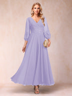 Nella Elise Lilac back view mother of the bride dress