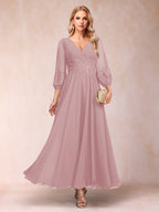 Ginevra Mauve front view wedding guest dress