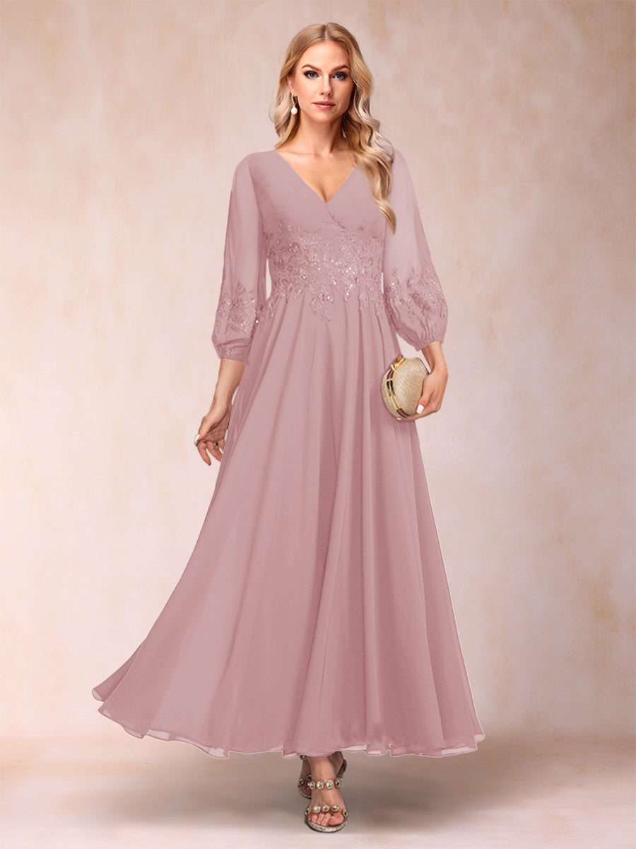 Ginevra Mauve front view wedding guest dress