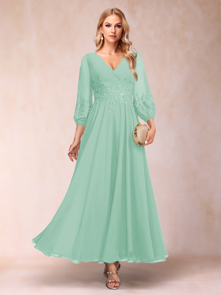 Nella Elise Mint Green front view mother of the bride dress