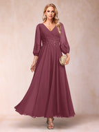 Ginevra Plum front view wedding guest dress